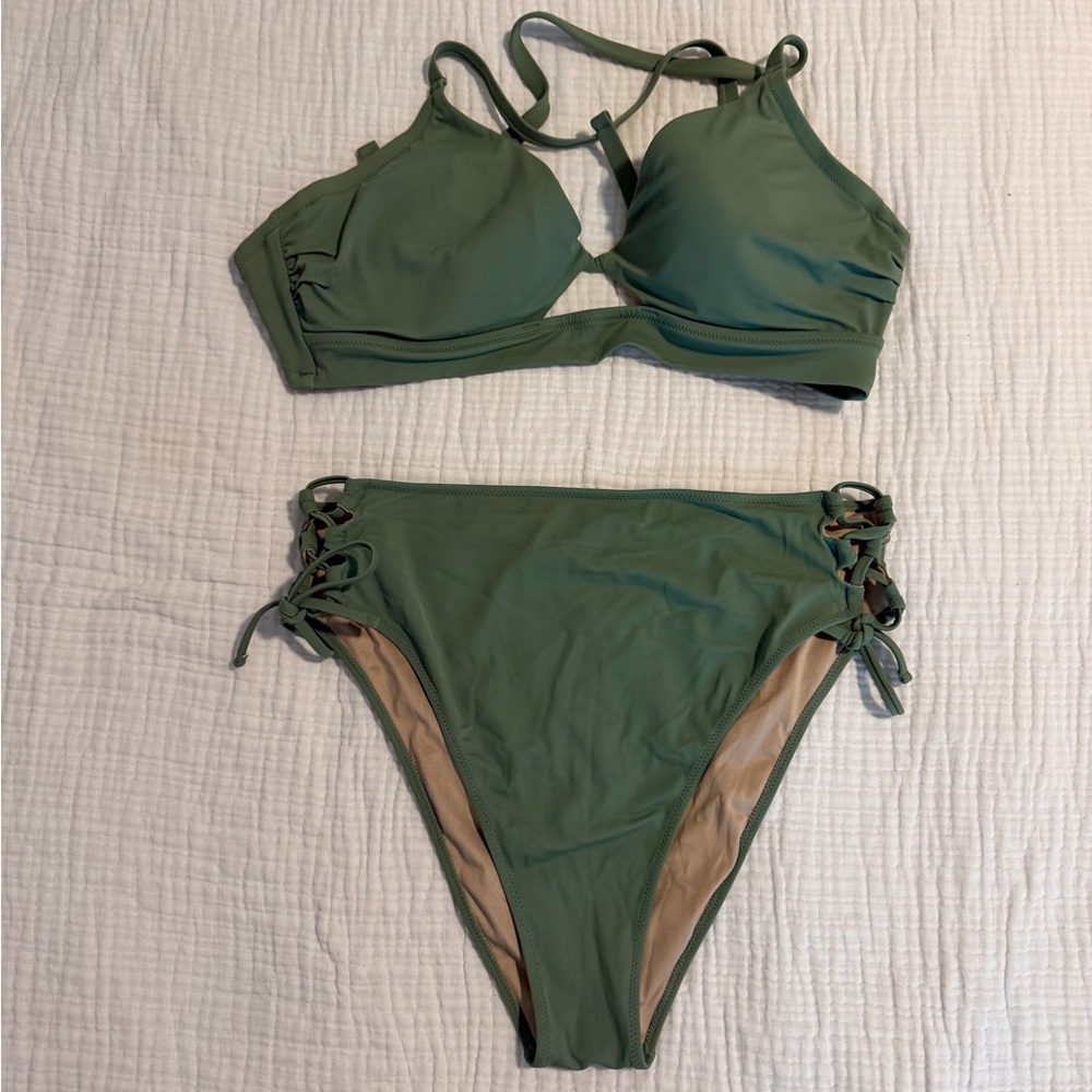Shade & Shore Olive Bikini Set